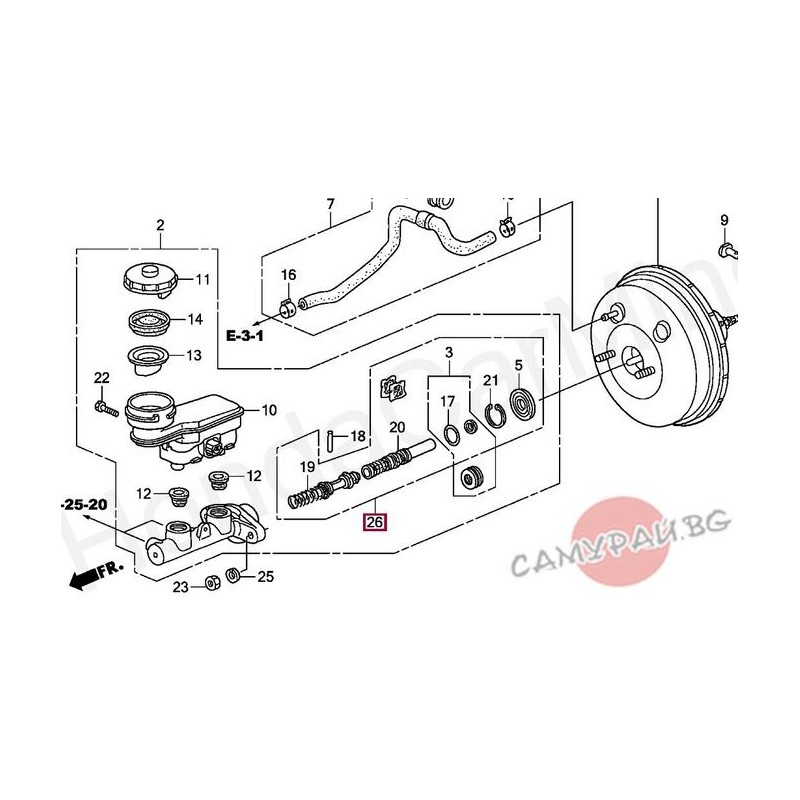 Ремонтен к-кт спирачна помпа с VSA OEM 01462-SAA-E70 01462SAAE70 HONDA Jazz 