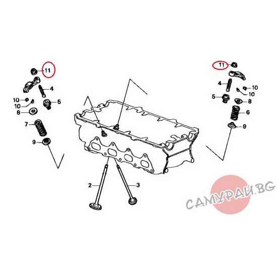 Гайка за кобилица за клапан IN-EX OEM 90206-PG6-000 90206PG6000 Honda CR-V