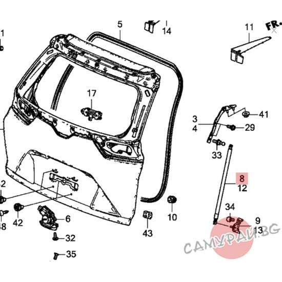 Амортисьор за багажника ляв OEM 74870-TLA-A01, 74870TLAA01 HONDA CR-V