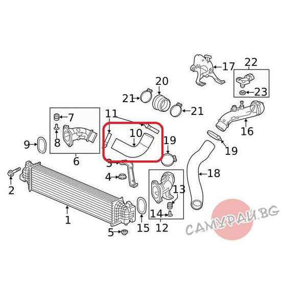 Маркуч от турбо към интеркулер OEM 17282-RPY-G01, 17282RPYG01 Honda Civic