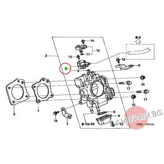 Датчик положение дросел клапа OEM 36162-RFE-005, 36162RFE005 HONDA CR-V