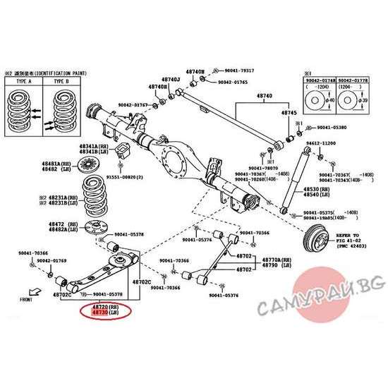 Заден носач долен десен-ляв OEM 48720-B4010, 48720B4010 DAIHATSU TERIOS J200