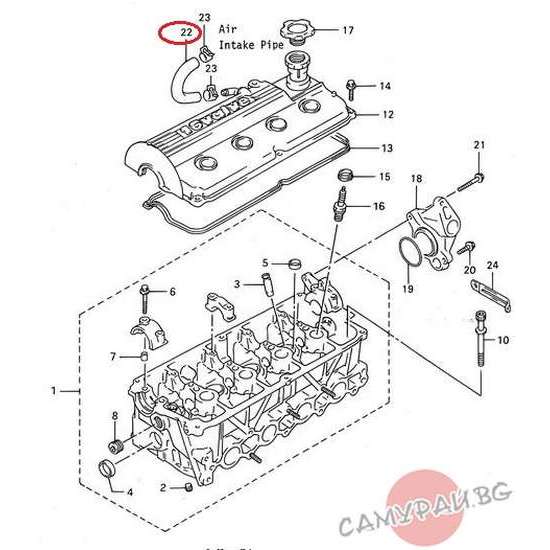 Маркуч маслени пари OEM 11191-57B00, 1119157B00 Suzuki Vitara