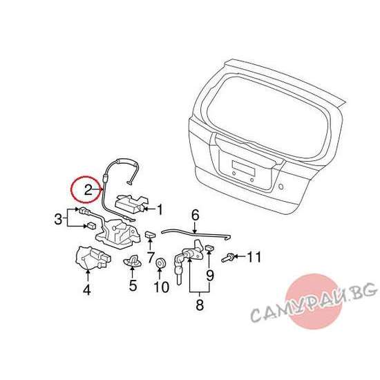 Жило багажник OEM 74830-SAA-003, 74830SAA003 Honda Jazz
