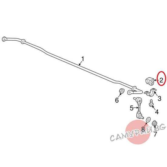 Тампон за задна стабилизираща щанга OEM 52306-TLA-A52, 52306TLAA52 Honda CR-V