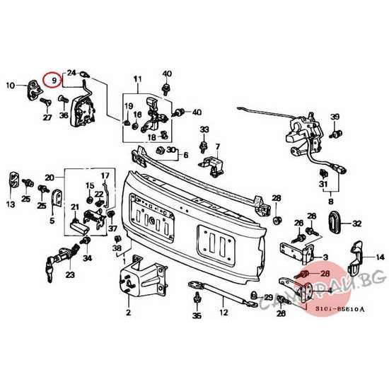 Ключалка за багажник OEM 74815-S10-003, 74815S10003 HONDA CR-V