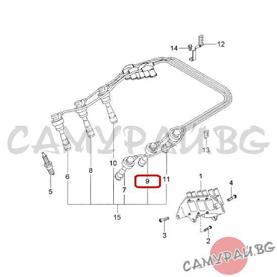 Кабел за свещ единичен за 4 цил. OEM 27450-37101, 2745037101 HYUNDAI, KIA