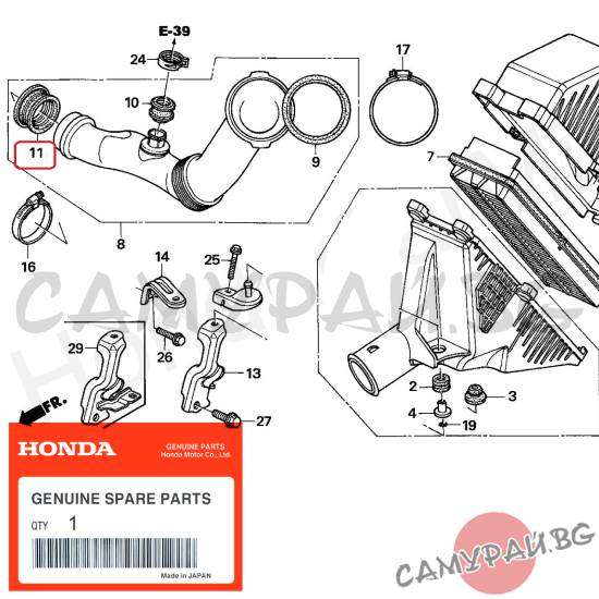 Уплътнение за тръба турбо OEM 17229-RBD-E01, 17229RBDE01 HONDA ACCORD
