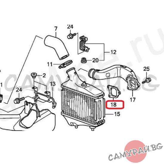 Гарнитура интеркулер OEM 19716-R06-E01, 19716R06E01 HONDA CR-V