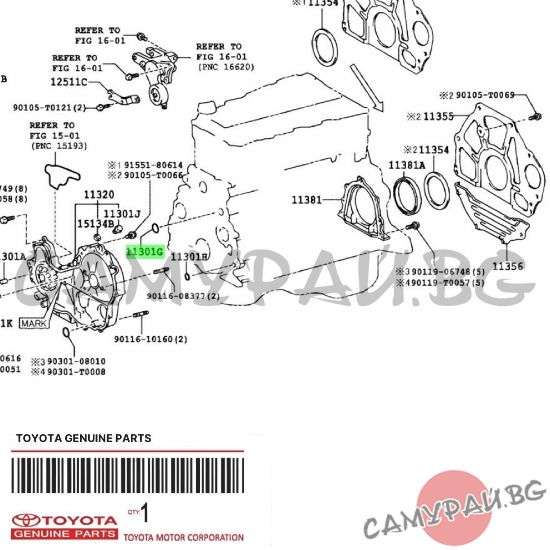 О-пръстен двигател OEM 90301-22007, 9030122007 TOYOTA Land Cruiser