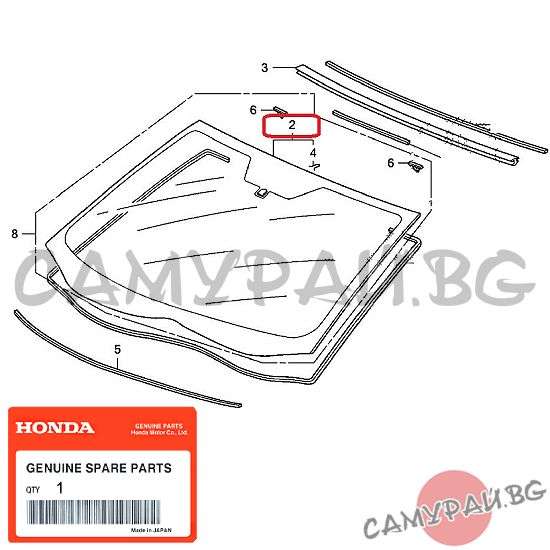 Предно стъкло (челно) OEM 73111-STX-A01, 73111STX-A01 ACURA MDX