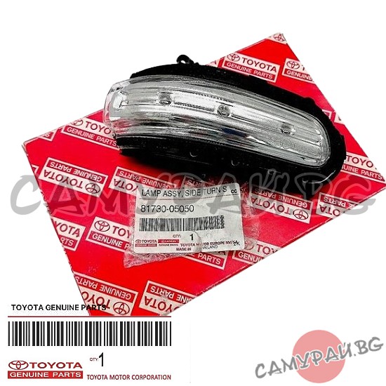 Мигач в странично огледало, десен OEM 81730-05050, 8173005050 TOYOTA Avensis