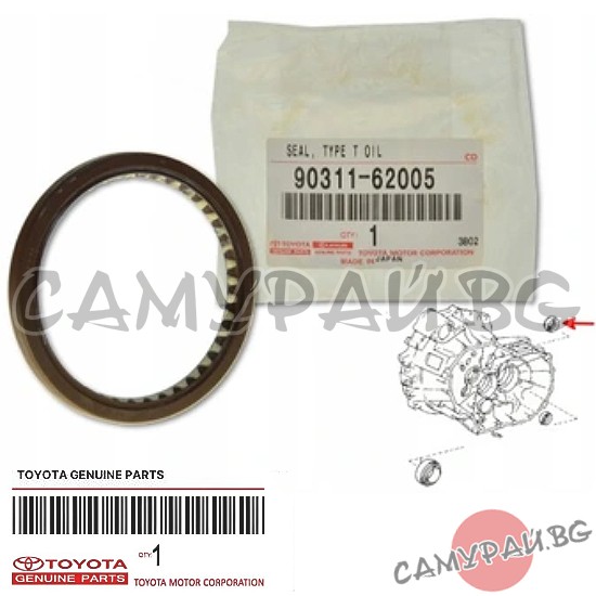 Семеринг за преден диференциал OEM 90311-62005, 9031162005 TOYOTA RAV4