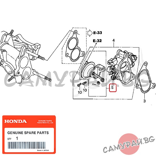 Вакум клапан OEM 17129-RBD-E00, 17129RBDE00 HONDA Accord