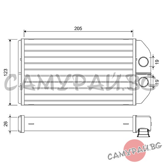 Радиатор за парно S-PARTS 87107-10350, 8710710350 TOYOTA RAV4